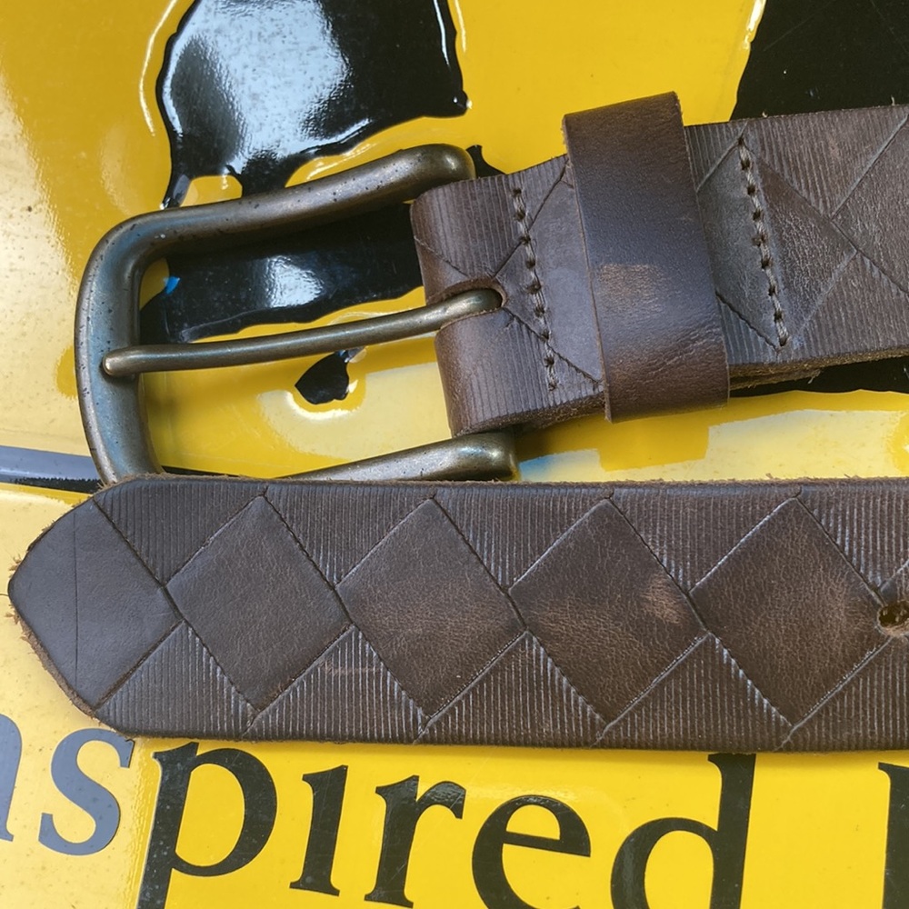 TRASK brown leather sz40 belt